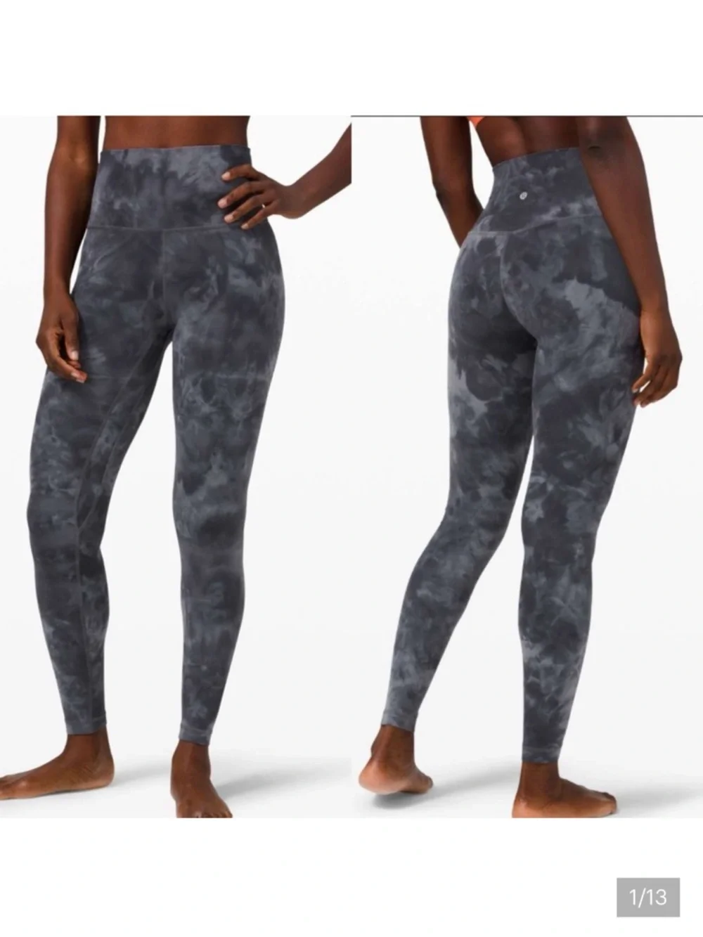 Lululemon Align Pant 26” Diamond Dye Pitch Grey Graphite Grey Leggings Sz 6